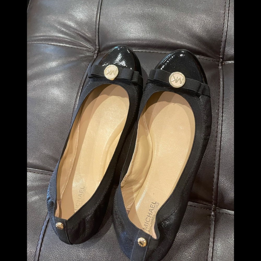 Michael Kors black ballet flats. Women size 9. Like NEW